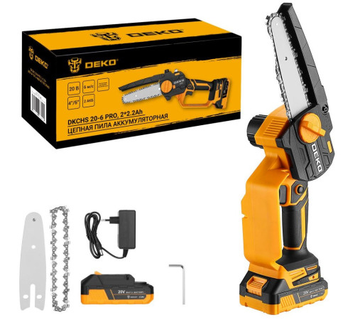 Аккумуляторная пила Deko DKCHS 20-6 Pro 083-2011 с 2-мя АКБ