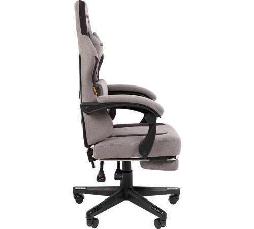 Игровое геймерское кресло CHAIRMAN CH27 ткань, серый/черный