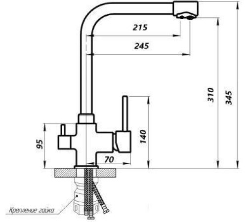 Смеситель Wisent WP4355-3