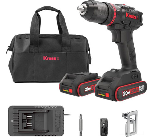 Ударная дрель-шуруповерт Kress KUC30.1 с 2-мя АКБ, сумка