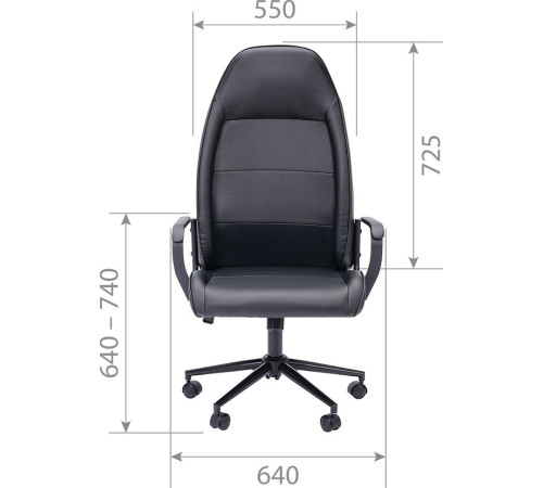 Офисное кресло CHAIRMAN CH941 экокожа, черный