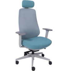 Офисное кресло AksHome Fenix светло-серый/бирюзовый/серый полиамид