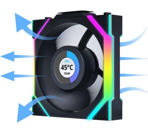 Вентилятор для корпуса Lian Li Uni Fan SL 120 Wireless LCD Reverse G99.12RSLLCD1W1B.R0