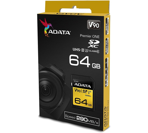Карта памяти ADATA Premier ONE ASDX64GUII3CL10-C SDXC 64GB