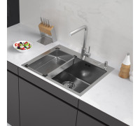 Кухонная мойка ARFEKA Eco AR мойка 600*500, коландер G, дозатор Satin