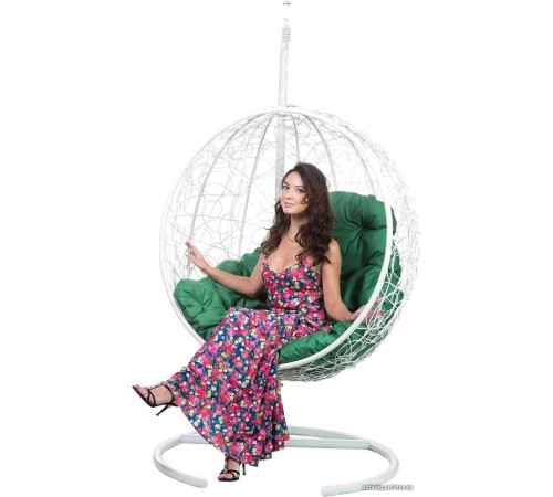 Подвесное кресло BiGarden Kokos белый/зеленый