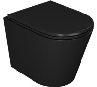 Унитаз подвесной D&K Venice DT1026025 черный, сиденье микролифт