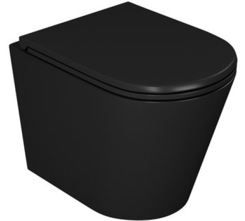 Унитаз подвесной D&K Venice DT1026025 черный, сиденье микролифт