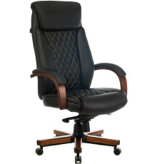 Кресло Бюрократ T-9924WALNUT черный