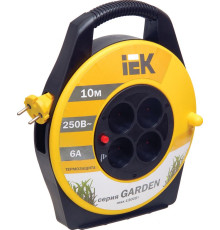 Удлинитель IEK УК10 WKP23-06-04-10 10 м, желтый