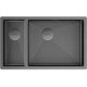 Кухонная мойка Paulmark Next 69/2S Uni PM226944-GMR черный/вороненая сталь