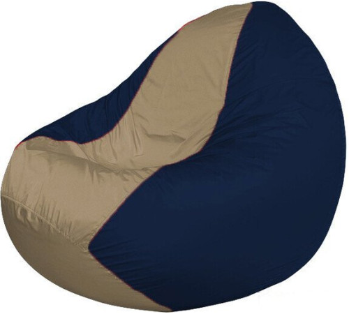 Кресло-мешок Flagman Classic К2.1-227 синий темный/бежевый темный