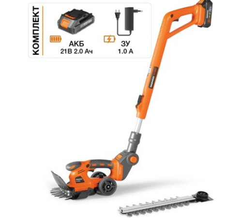 Кусторез + ножницы Daewoo Power DAHT 2521Li Full Set с 1-им АКБ