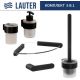 Набор аксессуаров для ванной Lauter 21TS3019 + 21TS3021 + 21TS3013 + 21TS3008 + 21TS3023 Matt Black, 5 предметов