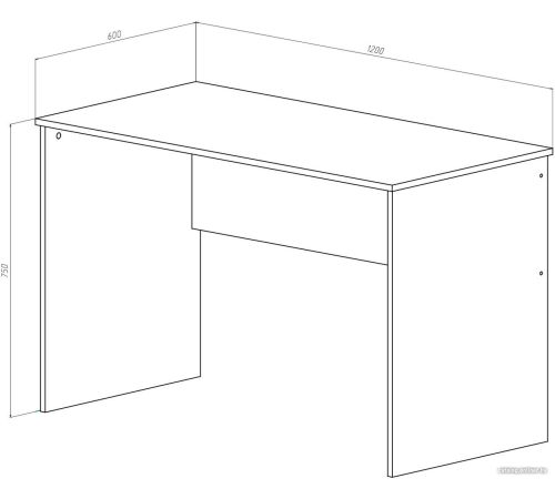 Стол МДК СП3 1200x600x750 белый