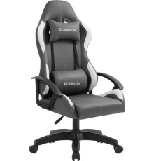 Игровое геймерское кресло Defender Chromos серый/белый