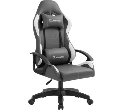 Игровое геймерское кресло Defender Chromos серый/белый