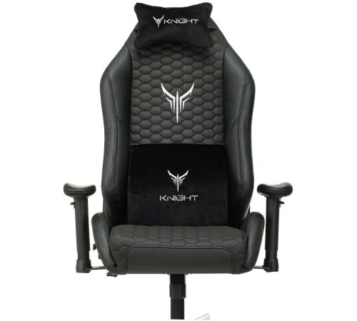 Игровое геймерское кресло Бюрократ Knight Neon черный экокожа