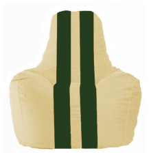 Кресло-мешок Flagman Спортинг С1.1-137 бежевый/темно-зеленый