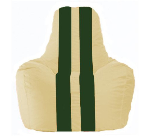 Кресло-мешок Flagman Спортинг С1.1-137 бежевый/темно-зеленый