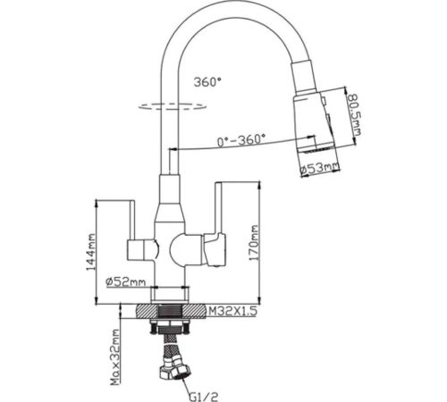 Смеситель Diadonna D49-19053QH