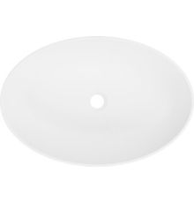 Умывальник Belux Джаз 540 Эллипс 18, белый матовый/Solid Surface