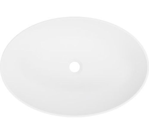 Умывальник Belux Джаз 540 Эллипс 18, белый матовый/Solid Surface