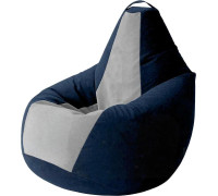 Кресло-мешок Kreslomeshki Груша Kombo XXXL GKV-145x100-TSST темно-синий/сталь