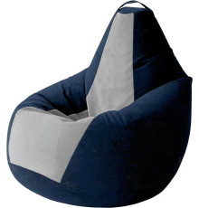 Кресло-мешок Kreslomeshki Груша Kombo XXXL GKV-145x100-TSST темно-синий/сталь