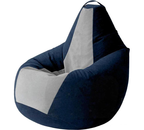 Кресло-мешок Kreslomeshki Груша Kombo XXXL GKV-145x100-TSST темно-синий/сталь