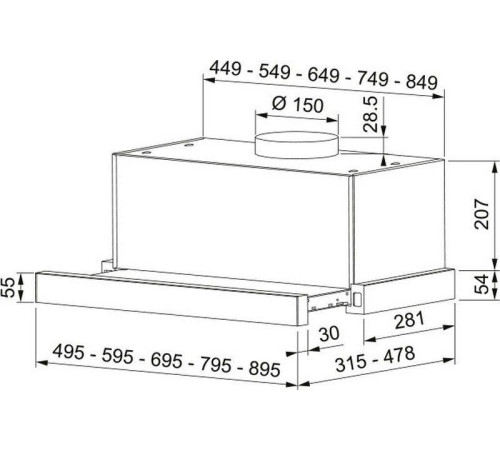 Кухонная вытяжка Franke Touch WH 50 315.0702.969