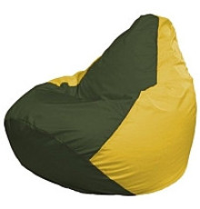 Кресло-мешок Flagman Груша Мини L Г0.1-57 темно-оливковый/желтый