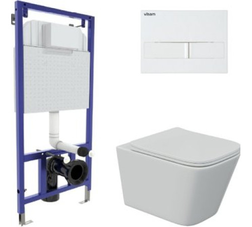 Унитаз подвесной Berges Wasserhaus Floe S Rimless + Visam Slim 525 EX-043244 с сиденьем