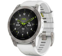 Умные часы Garmin Epix Sapphire Gen 2 серебристый титан/белый