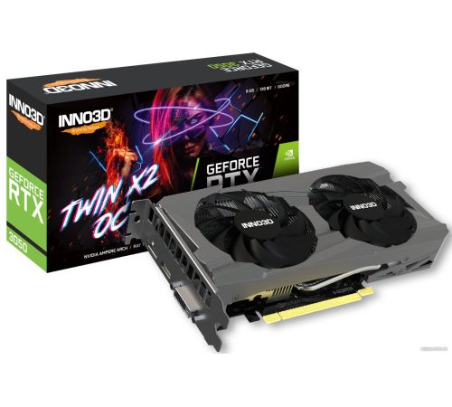 Видеокарта Inno3D GeForce RTX 3050 Twin X2 OC N30502-08D6X-1711VA41