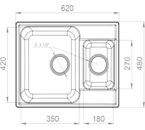 Кухонная мойка  GranFest QUARZ Z-09 белый