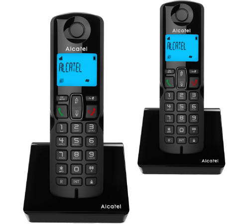 Радиотелефон Alcatel S230 DUO черный