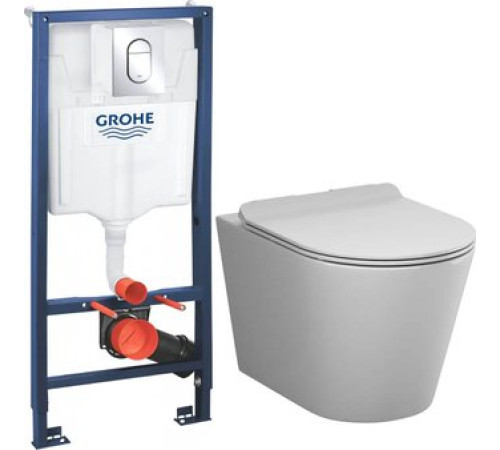 Унитаз подвесной AM.PM Sunny Flashclean C85C1701SC + GROHE Rapid SL 39504000