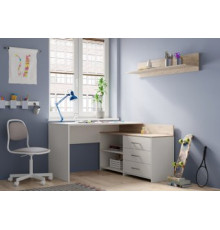 Стол MyStar Кросс ИВ-120.01.00 дуб бонифаций/белый