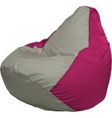 Кресло-мешок Flagman Груша Медиум Г1.1-353 серый/фуксия
