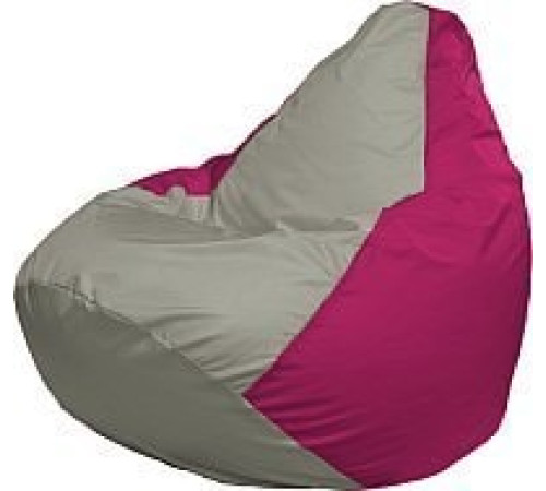 Кресло-мешок Flagman Груша Медиум Г1.1-353 серый/фуксия