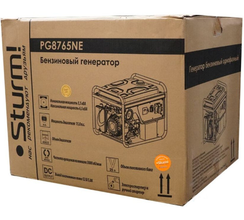 Бензиновый генератор Sturm PG8765NE