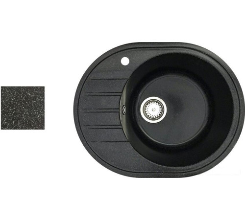 Кухонная мойка БелЭворс New Lux R черный, без сифона