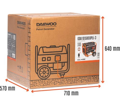 Бензиновый генератор Daewoo Power GDA 10500DPLi-3