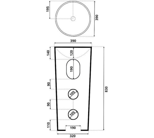 Умывальник Roxen Lila 570905