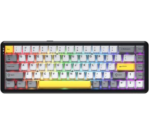 Клавиатура Ajazz AK680 Max черный/серый/желтый