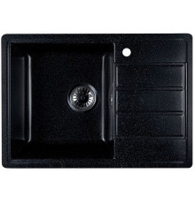 Кухонная мойка Marblan Recta L черный, с сифоном
