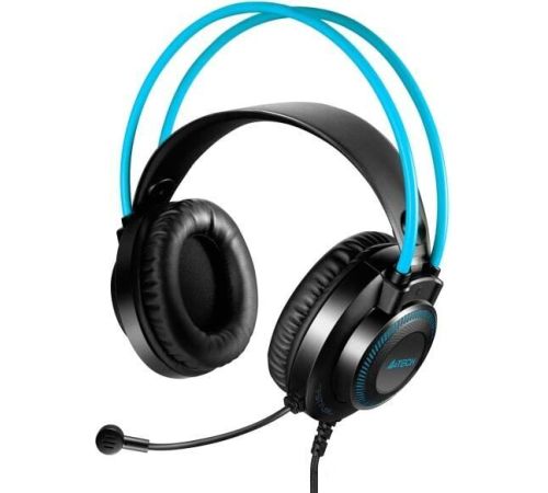 Наушники A4Tech Fstyler FH200U черный/голубой