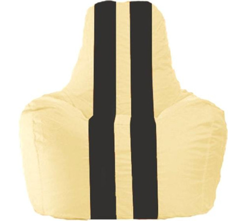 Кресло-мешок Flagman Спортинг С1.1-130 светло-бежевый/чёрный