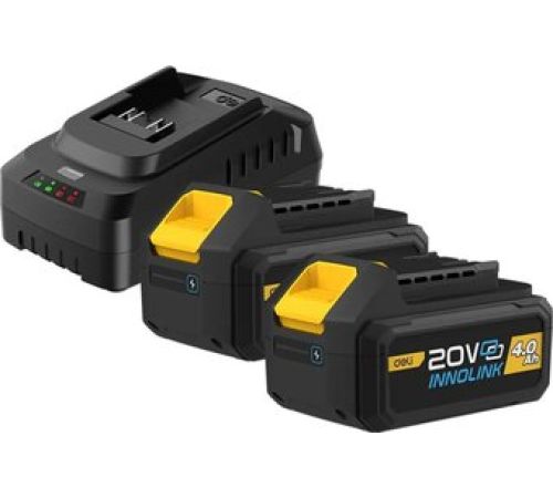 Аккумулятор с зарядным устройством Deli EDL-CM20A4E 20В/2x4 Ah + 20В